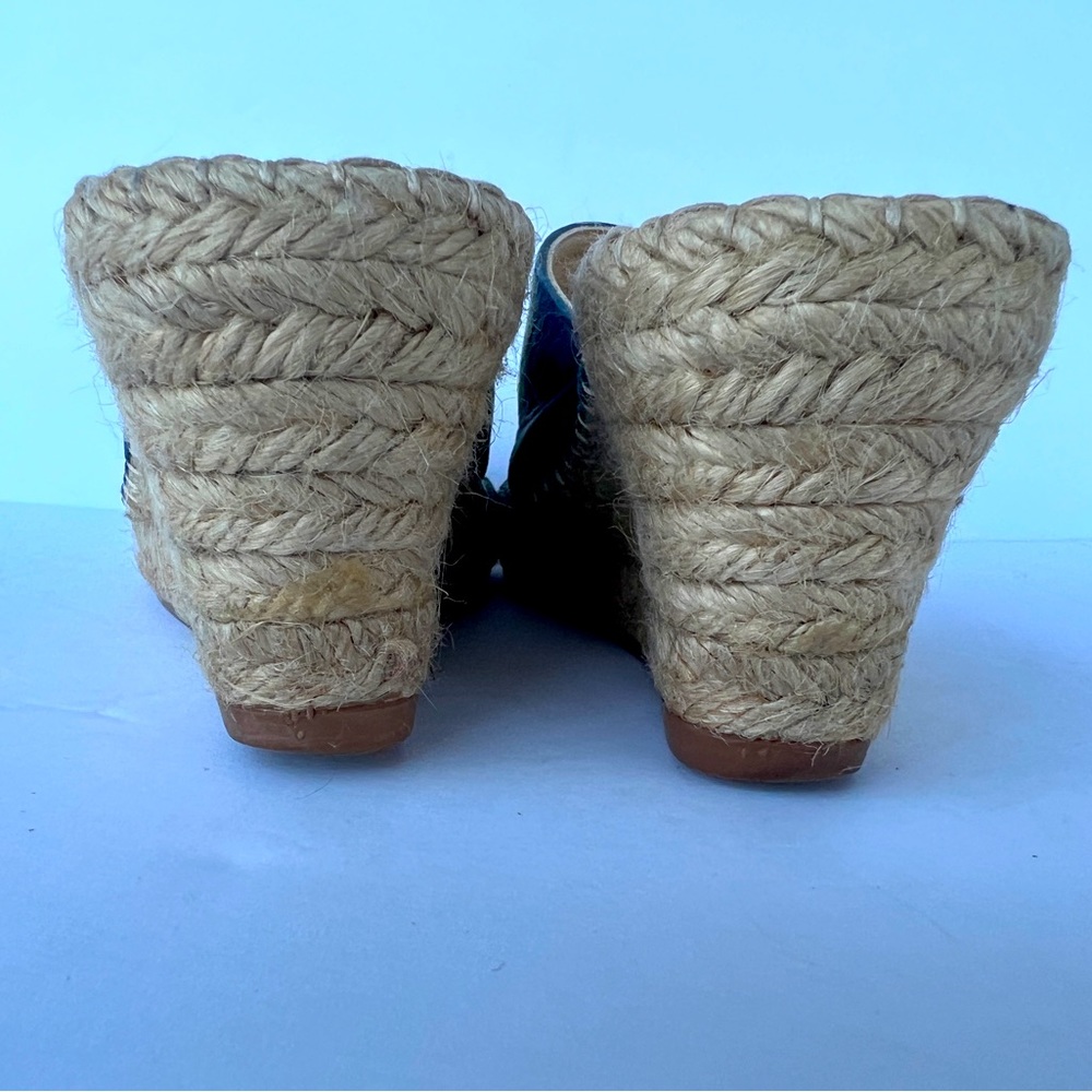 Neiman Marcus Navy Wedge Slides - image 2